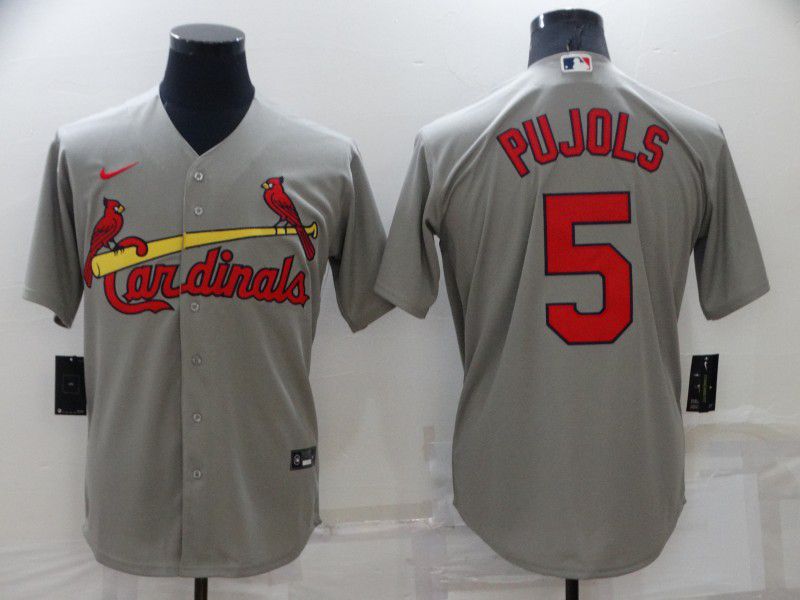 Men St.Louis Cardinals 5 Pujols Grey Game Nike 2022 MLB Jersey